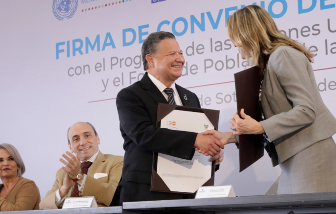 UNFPA México y el Gobierno de Hidalgo firman convenio para impulsar el desarrollo de niñas, niños y adolescentes