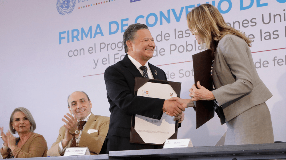 UNFPA México y el Gobierno de Hidalgo firman convenio para impulsar el desarrollo de niñas, niños y adolescentes