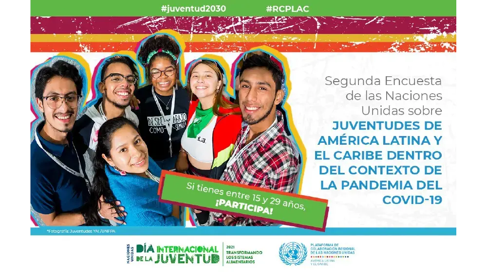 Organización de las Naciones Unidas Lanza Segunda Encuesta Dirigida a Jóvenes de América Latina y el Caribe en el Contexto de la Pandemia de COVID-19