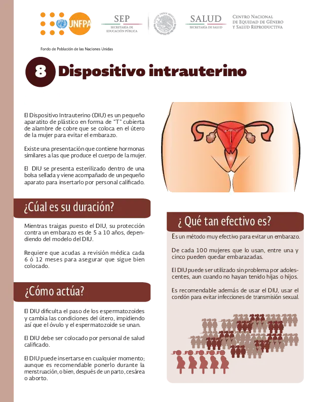 Infografía del Dispositivo Intrauterino