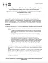 Repercusión de la pandemia de COVID-19 en la planificación familiar y la eliminación de la violencia de género, la mutilación genital femenina y el matrimonio infantil